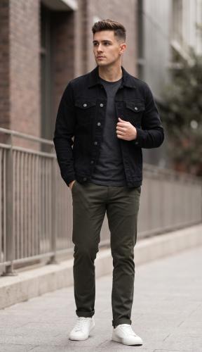 Campera de Jeans Negro