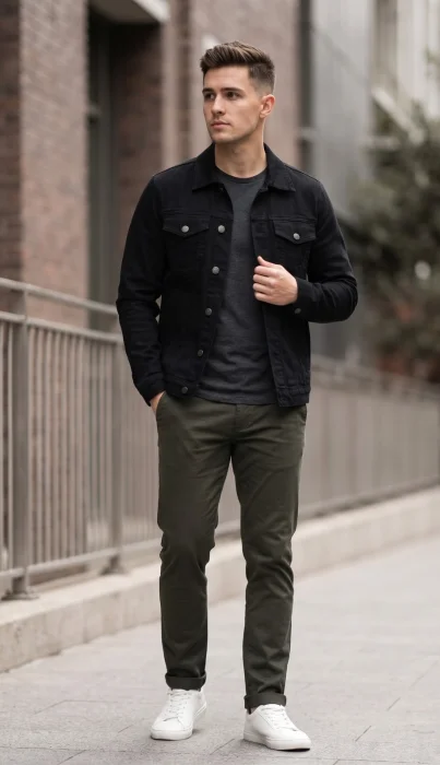 Campera de Jeans Negro