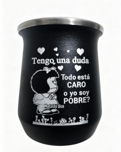 Mate de Mafalda en Acero Inoxidable Termico