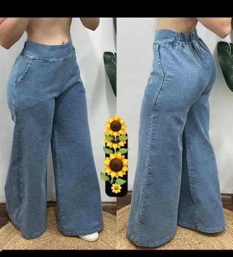 Super Maxi Palazo Jeans Rigido Excelente Calidad
