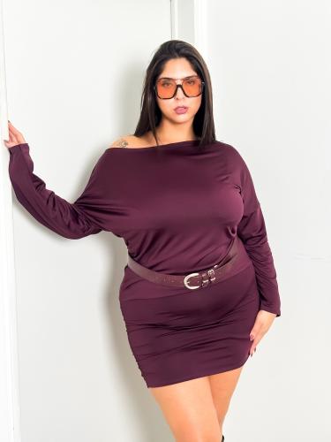 Vestido Cata con Mangas Murciélago
