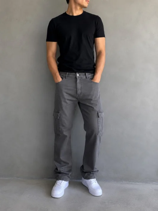 Pantalon Cargo Gabardina