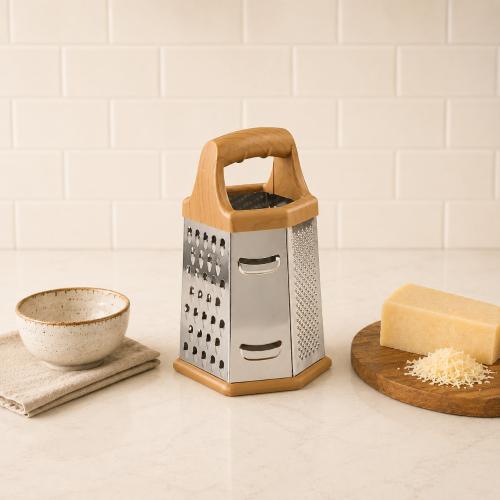 Rallador Acero Inox con Madera - Cod: Bk- 4919620