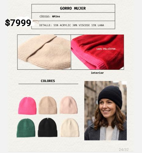 Gorro Mujer