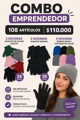 Guantes y Gorros Combo Emprendedor