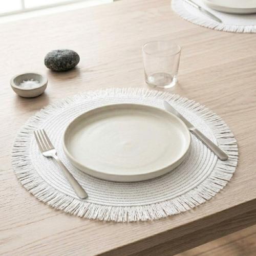 Individual de Mesa Flecos Natural por Unidad - Cod: Bk- 4629574