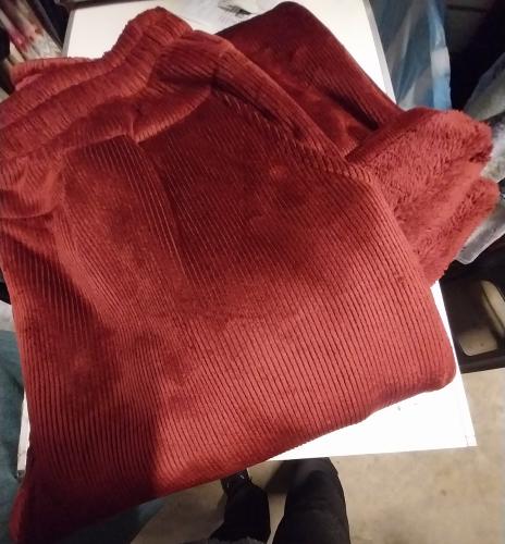 Pantalón Cordoroy con Piel