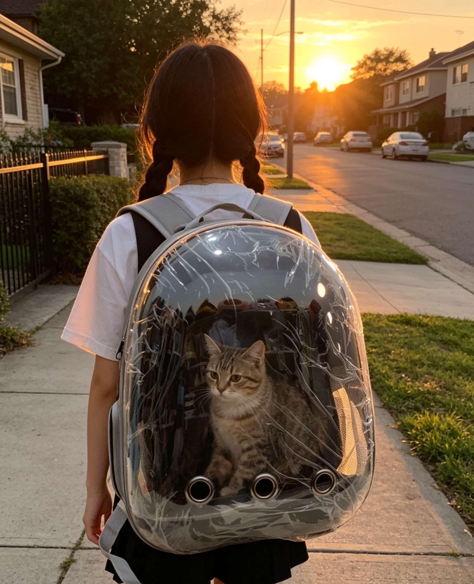 Mochila Transportadora Mascotas Gato Perro - Imagen 1