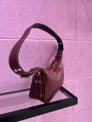 Cartera Mini Bag Baguette Bordo - Miniatura 3
