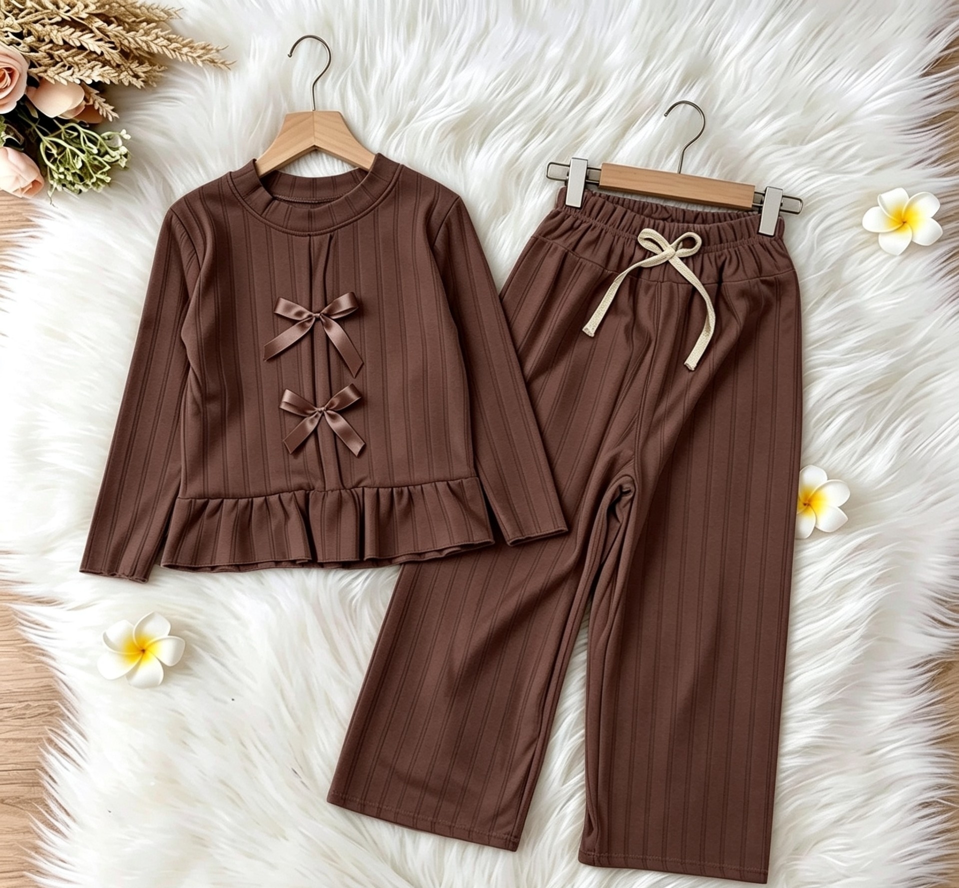 Conjunto Coquette Nena Darlon Morley Frizado Elastizado - Imagen 6
