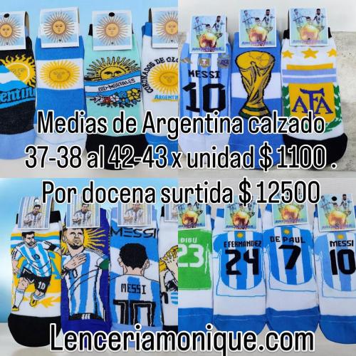 Soquetes Argentina Docena Surtida