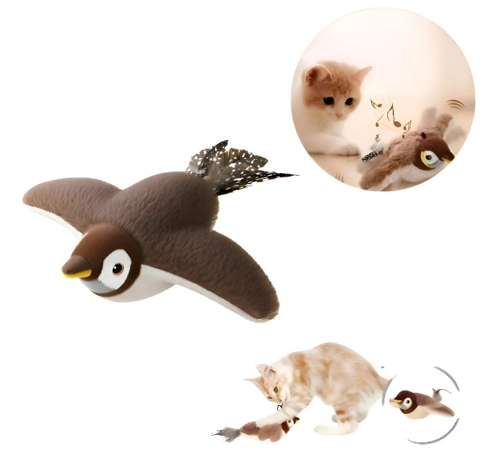 Pajarito Interactivo Gatos Simula Volar!!! - Imagen 1
