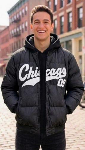 Campera Universitaria Chicago con Piel