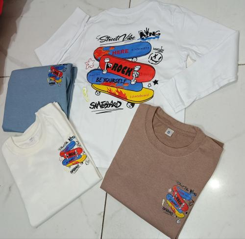 Camisetas de Nene Jersey de Algodón Peinado