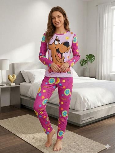 Pijamas Animadas Dama Manga Larga