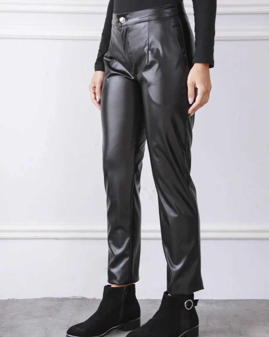 Pantalon Eco Cuero Momfit - Imagen 2