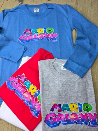 Camiseta Doble Estampado-mario Bros