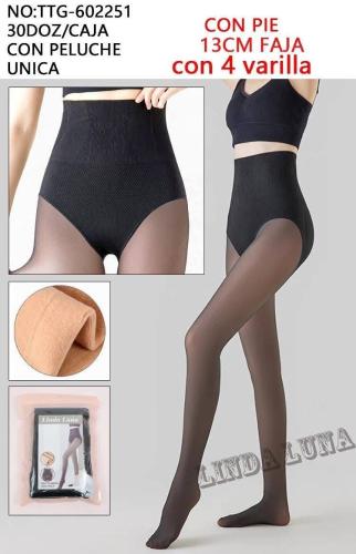 Calza Efecto Piel Faja y Varillas
