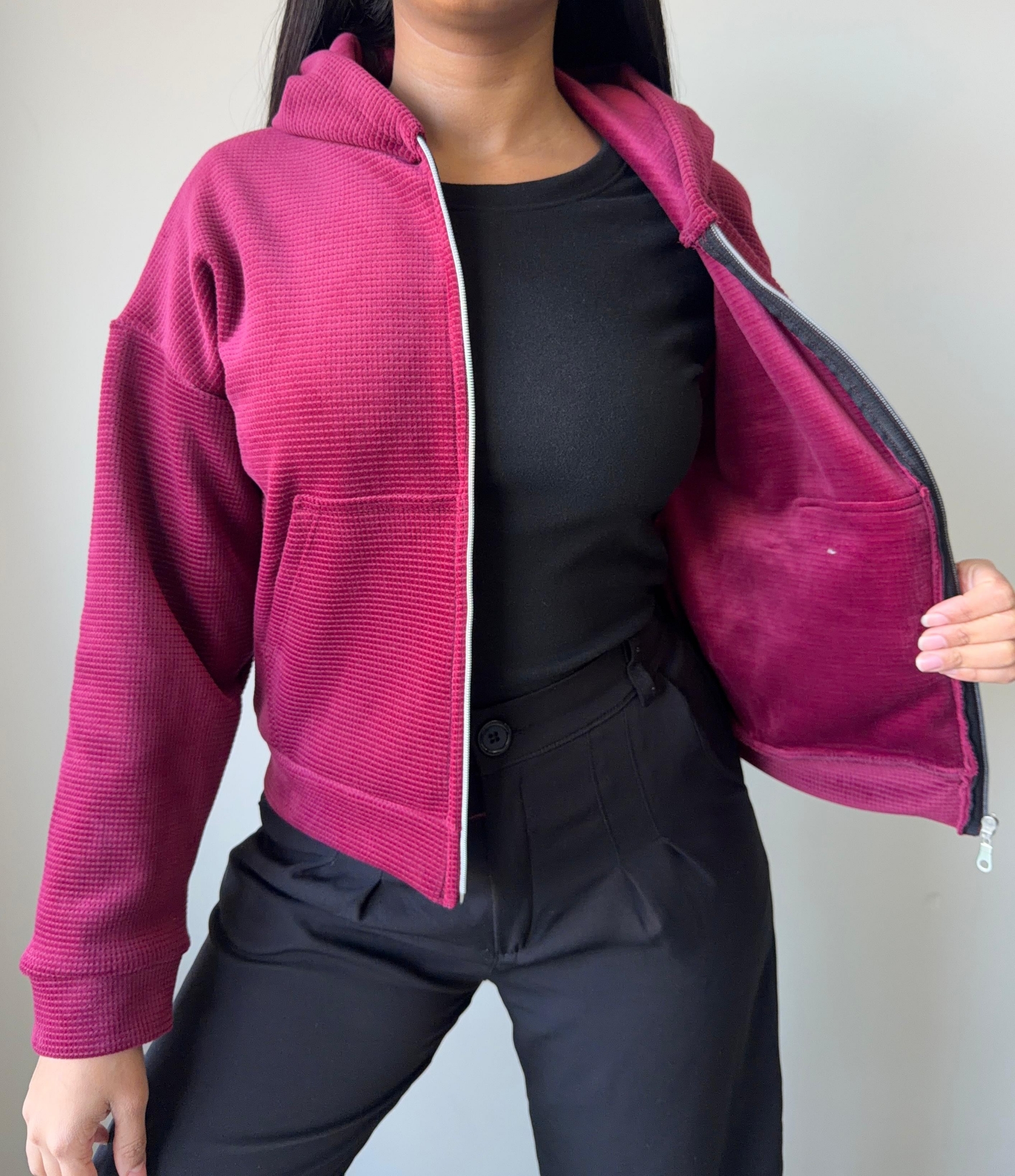 Campera de Wafle con Plush - Imagen 3