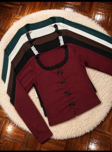 Camiseta con Puntilla y Moños - Miniatura 2