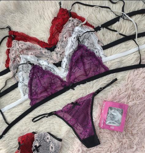 Conjunto Bralette de Puntilla Combinado Celi Art 660