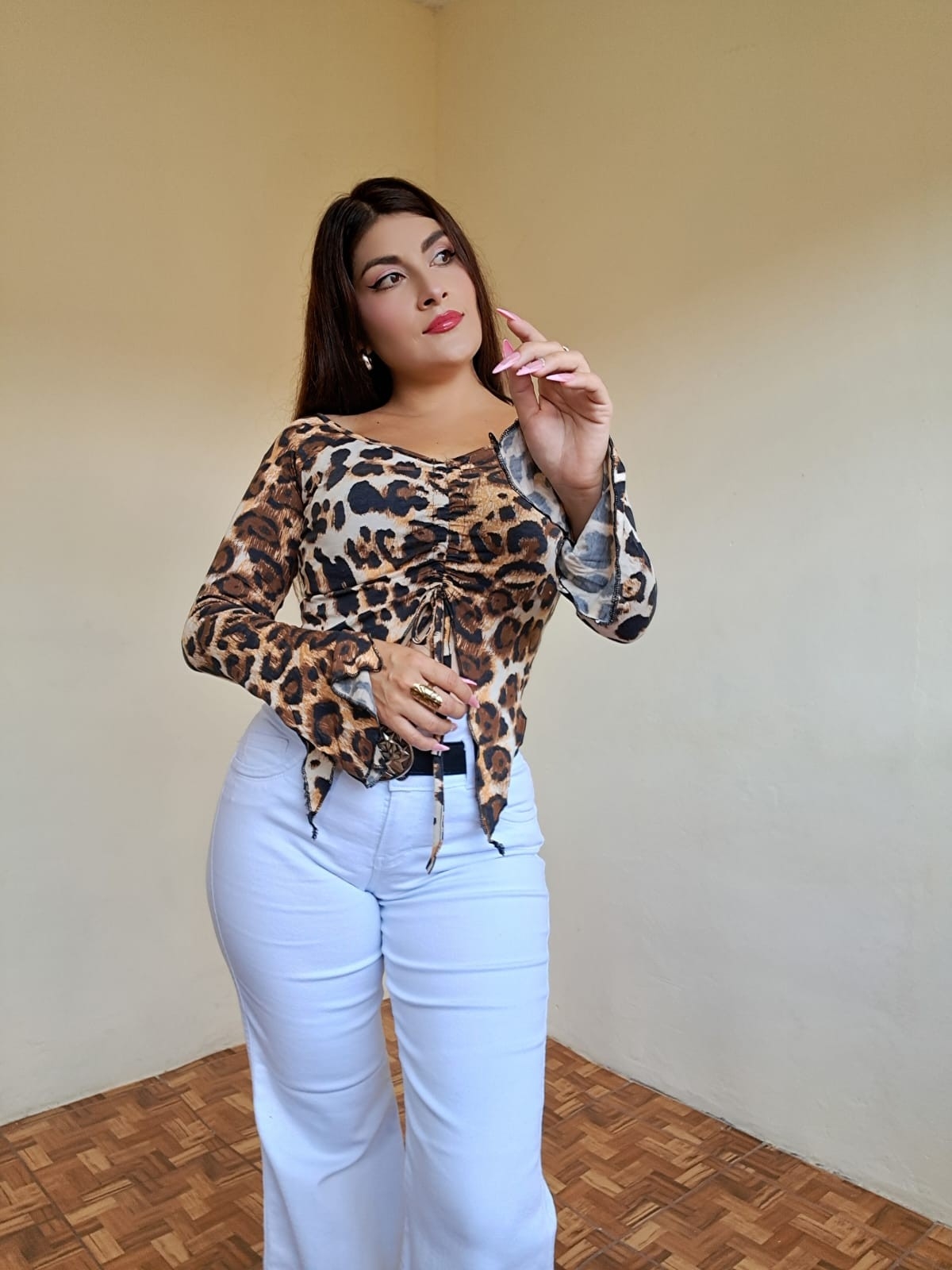 Art.5179 Remera Manga Larga Animal Print - Imagen 2
