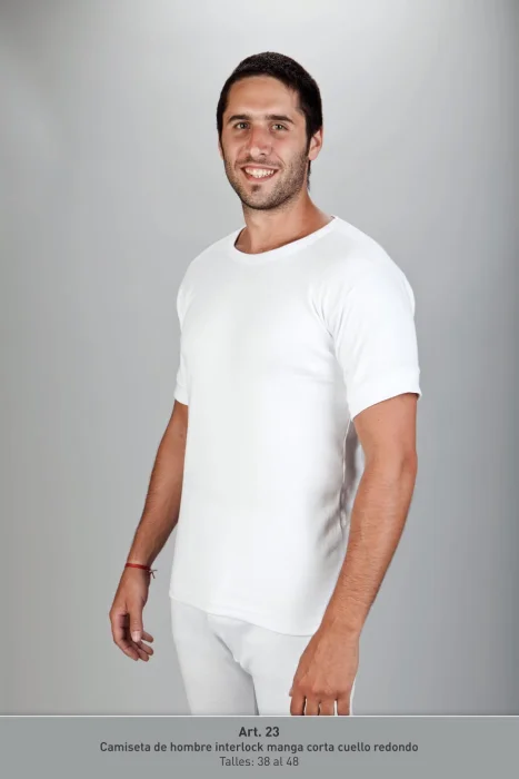 Camiseta Interlock Hombre Manga Corta