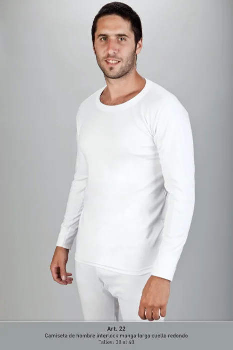 Camiseta Interlock Hombre Manga Larga