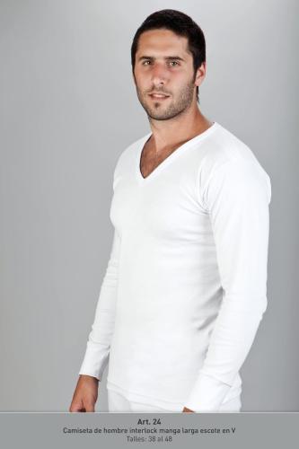 Camiseta Interlock Hombre Manga Larga - Miniatura 2