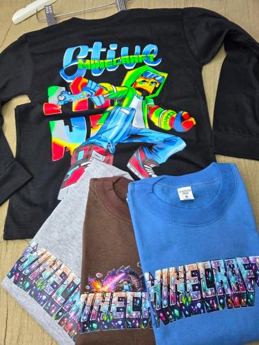 Camiseta Doble Estampado-minecraft