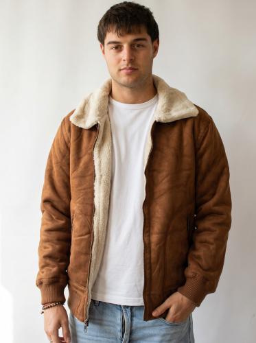 Campera de Gamuza con Corderoy