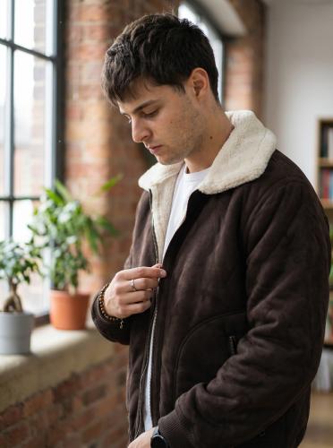 Campera de Gamuza con Corderoy - Miniatura 4
