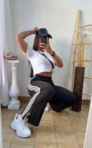 Pantalón con Tres Líneas Lycra Frizada - Miniatura 3