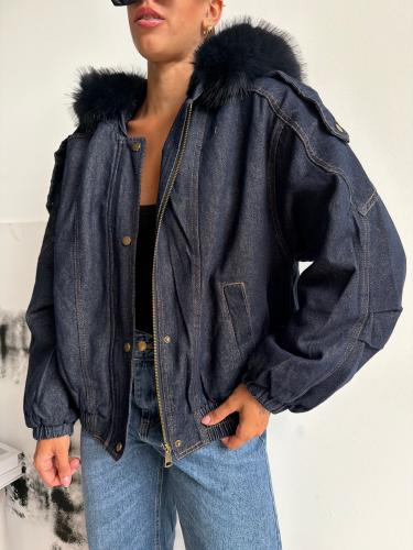 Campera Denim Oversise I Mujer - Miniatura 3