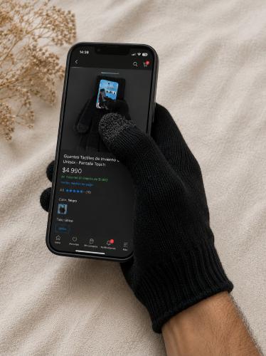Guantes Táctil Buena Calidad Negros