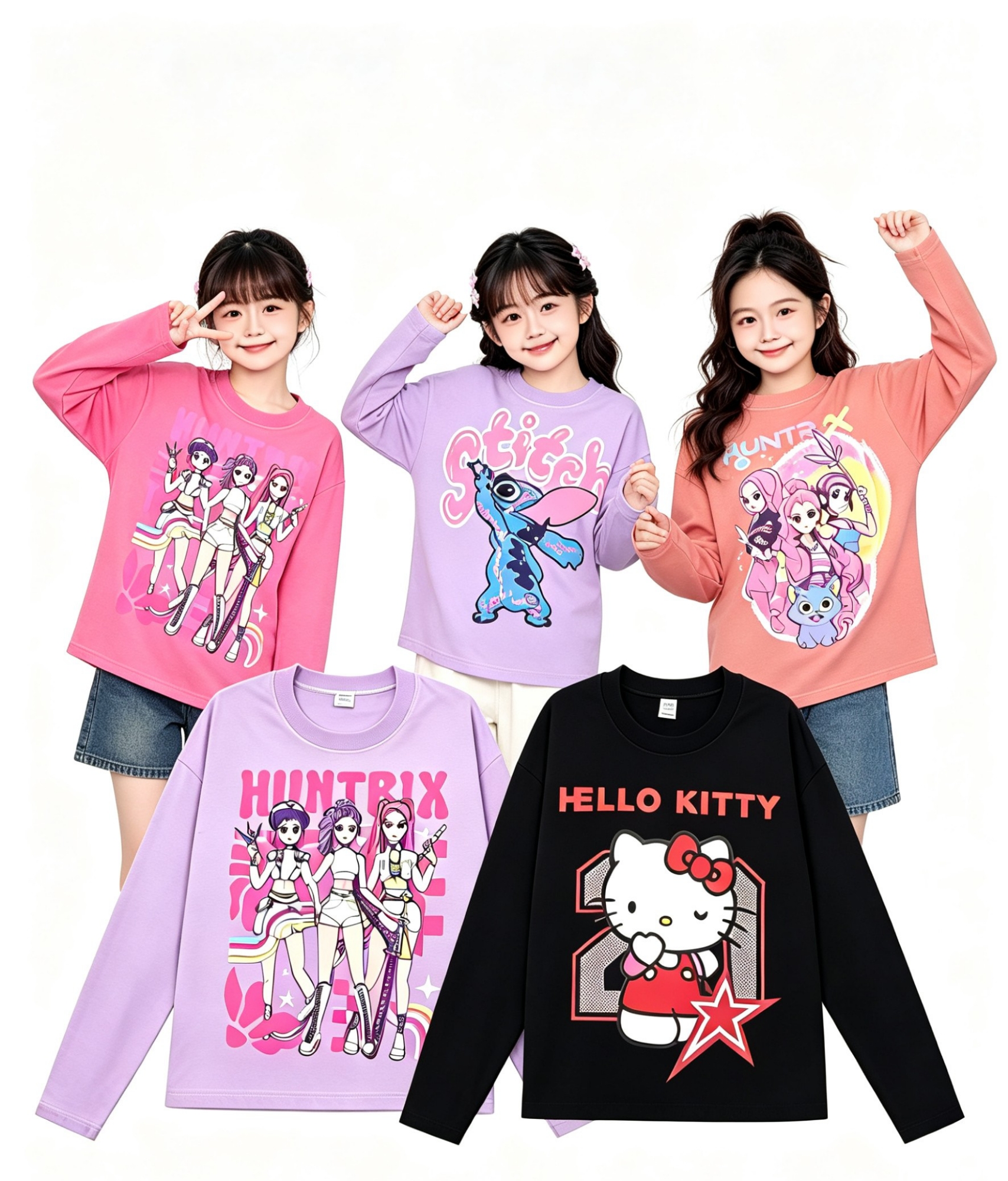 Camisetas Nena Algodón Estampados - Imagen 1
