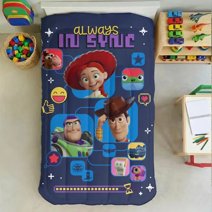 Acolchado Infantil Toy Story Gamer 1 1/2 Plaza Reversible Licencia Oficial