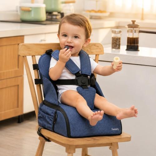 Silla de Comer Bebe Plegable Portatil Bolso Mochila - Miniatura 3