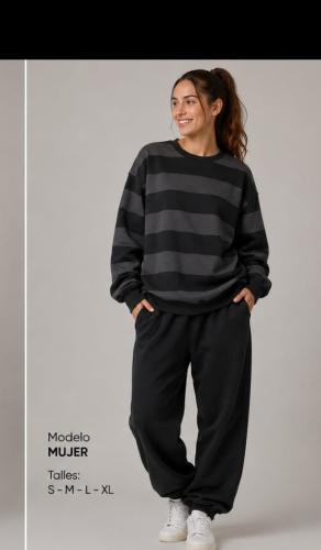 Pantalon Baggy de Friza Algodón - Miniatura 4