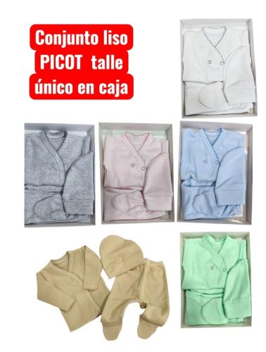 Conjunto en Caja Liso Picot