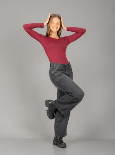 Wide Leg Gris Dark Premium