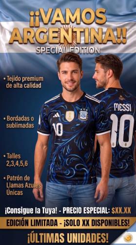 Remeras Bordadas Alternativas Argentina del S al Xxl - Miniatura 2
