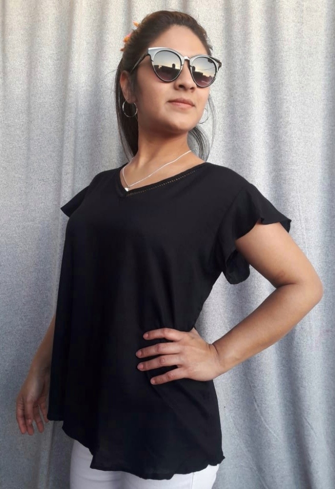 Blusa de Fibrana C Puntilla - Imagen 3