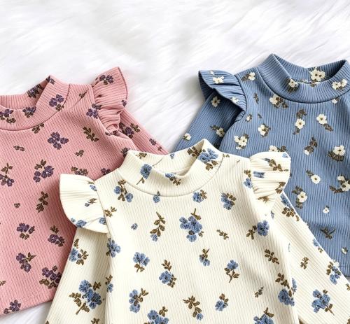 Camiseta Bolado Darlon Morley Frizado Estampado con Flores - Miniatura 2