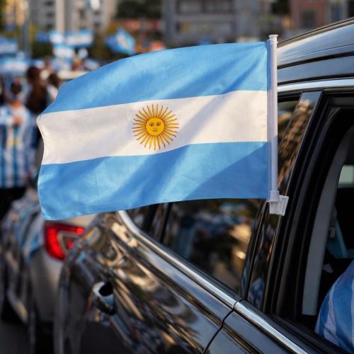 Bandera Auto Argentina 20 X30 - Miniatura 2