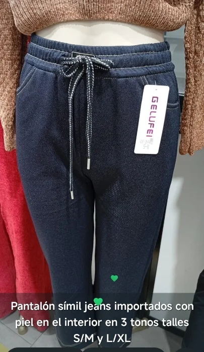 Pantalón Símil Jeans Importados con Abrigo