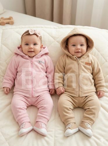 Conjunto de Piel para Bebe y Beba,muy Hermosos!!