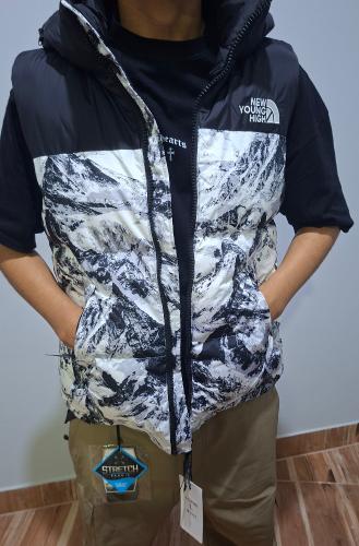 Chaleco Estampado con Piel Marca Yd - Miniatura 3