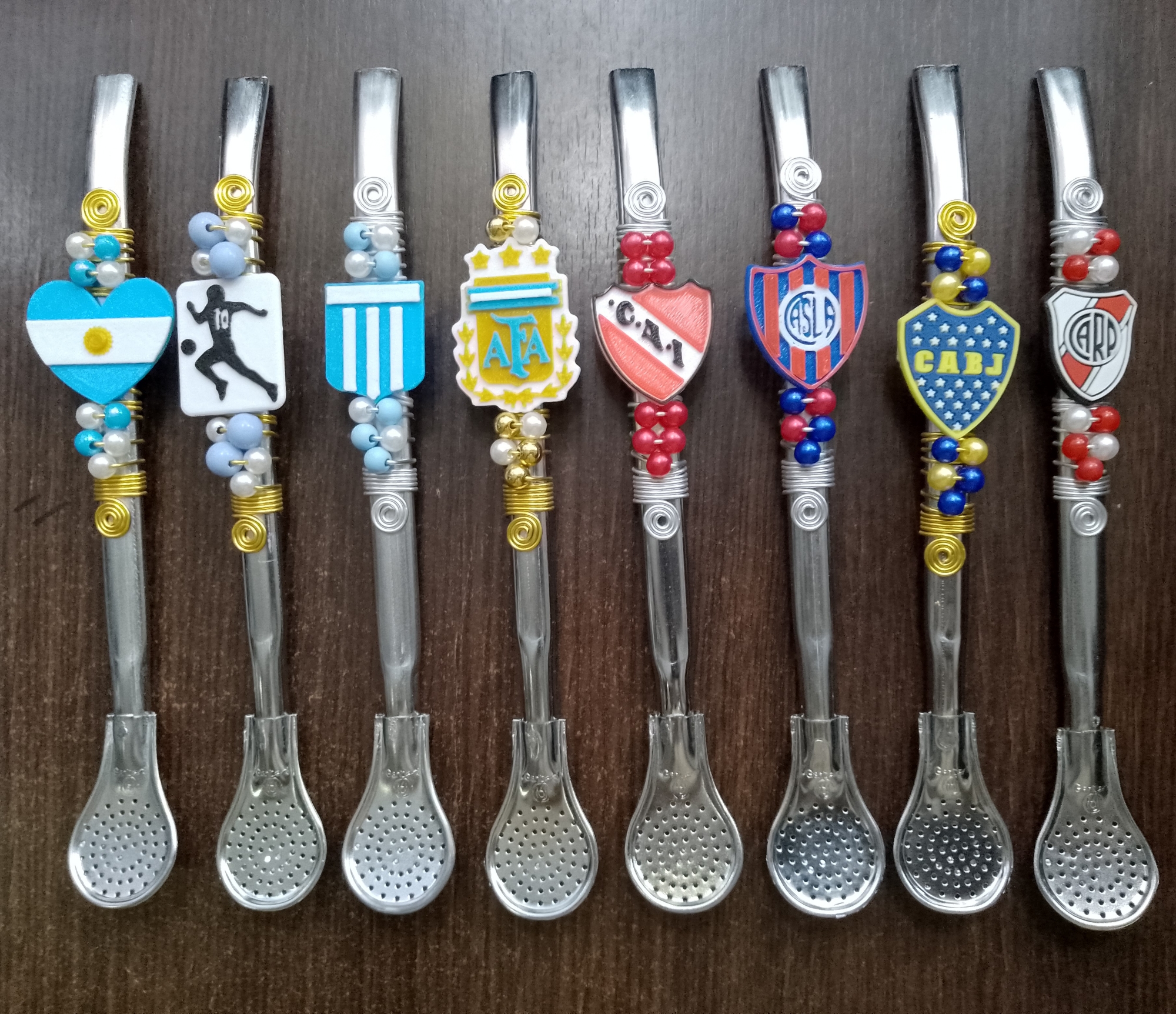 Bombilla de River Acero Decorada - Imagen 2