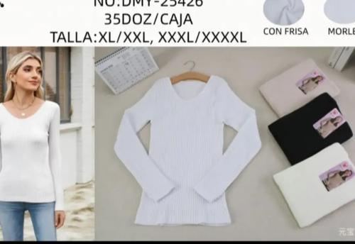 Camisetas Térmicas Dama Morley Todas Blancas - Miniatura 3